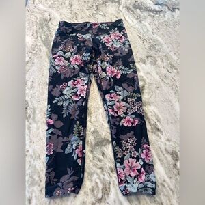 Calvin Klein Performance Women's Sz M Crepúsculo Floral Saturno‎ Leggings